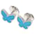 Brincos Sweet Alhambra Papillon em ouro branco 18K e turquesa Van Cleef & Arpels Prata  - vista 1