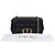 Dior Borsa a tracolla Cannage Medium in pelle di vitello nera con finiture dorate Nero