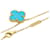 Collier Vintage Alhambra en turquoise Van Cleef & Arpels  - vue 2