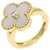 Van Cleef & Arpels Vintage Alhambra Diamond Shell Ring Golden  - view 2