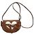 Borsa a tracolla Loewe Gate Dual Mini Heart Motif Marrone