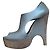Gucci Clemence Sandali Zeppa Pelle Grigia Grigio - vista 2