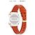 Montre Missoni Zigzag Cuir Orange Blanc Doré - vue 3
