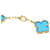 Van Cleef & Arpels Vintage Alhambra Blue Agate Charm Bracelet  - view 3