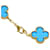 Van Cleef & Arpels Vintage Alhambra Blue Agate Charm Bracelet  - view 4