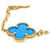 Van Cleef & Arpels Vintage Alhambra Blue Agate Charm Bracelet  - view 5