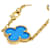 Van Cleef & Arpels Vintage Alhambra Blue Agate Charm Bracelet  - view 6