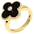 Van Cleef & Arpels Vintage Alhambra Diamond Onyx Band Ring  - view 2