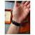 Hermès Black Leather Bracelet with Steel Clasp  - view 6