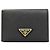 Cartera bi-fold Saffiano de Prada en negro