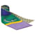 Hermès Sciarpa Twilly Hermes Verde Porpora Giallo  - vista 1