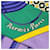 Hermès Sciarpa Twilly Hermes Verde Porpora Giallo  - vista 3