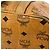 Borsa Tote MCM Logo in pelle marrone - vista 13