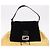 Borsa a Spalla FENDI Mamma Baguette Velluto Nero Argento Auth yk20633SAM - vista 12