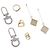 Salvatore Ferragamo Pierce Brooch Ring Metal 5 Set Gold Silver Auth SW2660 Argento D'oro