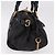 Chloé Borsa Chloe Paddington in pelle nera e oro Auth SW2641M Nero D'oro - vista 5