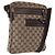 Borsa a Spalla GUCCI GG Canvas Beige Argento 92551 Auth 192812