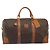 Céline Borsa Boston CELINE Macadam Canvas PVC Pelle Marrone Oro Auth 190319 D'oro - vista 13