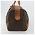 Céline Borsa Boston CELINE Macadam Canvas PVC Pelle Marrone Oro Auth 190319 D'oro - vista 3