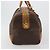 Céline Borsa Boston CELINE Macadam Canvas PVC Pelle Marrone Oro Auth 190319 D'oro - vista 4
