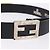 FENDI Gürtel Leder 35.4'' Schwarz Auth BA14330 - Ansicht 7