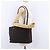 Borsa a tracolla Salvatore Ferragamo Gancini in tela marrone argento ka5290 - vista 25