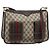 GUCCI GG Supreme Web Sherry Line Shoulder Bag PVC Beige Gold Auth 192186A Golden
