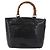 Borsa a mano GUCCI Bamboo in pelle vernice nera argento 002 1817 0413 Auth ep15120 Nero - vista 13