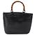Borsa a mano GUCCI Bamboo in pelle vernice nera argento 002 1817 0413 Auth ep15120 Nero - vista 2