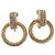 Orecchini Christian Dior metallizzati Gold Tone Auth ka5252 - vista 2