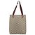 Borsa Tote GUCCI GG Supreme in PVC e pelle Beige Auth 192744 - vista 2