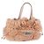 VALENTINO Tote Bag Leder Rosa Silber Auth 192885A Pink