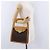 Céline CELINE Borsa a Mano Medallion in Tela Macadam PVC Pelle Marrone Oro Auth 192071A D'oro - vista 23