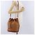 Borsa a Spalla MCM Vicetos Logogram PVC Pelle Marrone Oro Auth 192235 D'oro - vista 23