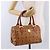 Borsa Boston MCM Logogram Vicetos in PVC e pelle Marrone Oro Auth 192236 D'oro - vista 24