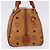 Borsa Boston MCM Logogram Vicetos in PVC e pelle Marrone Oro Auth 192236 D'oro - vista 3