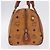 Borsa Boston MCM Logogram Vicetos in PVC e pelle Marrone Oro Auth 192236 D'oro - vista 4