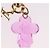 Portachiavi LOUIS VUITTON Vivienne Gummy Mini in metallo Rose M03652 LV Auth 190677M - vista 3