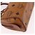Borsa Mini Boston MCM Logogram Vicetos in PVC e pelle 2way Marrone Oro Auth 192038 D'oro - vista 17