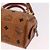 Borsa Mini Boston MCM Logogram Vicetos in PVC e pelle 2way Marrone Oro Auth 192038 D'oro - vista 18