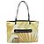 Borsa Tote Salvatore Ferragamo in nylon giallo argento Auth 192729A - vista 13