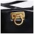 Bolsa Tote Salvatore Ferragamo Gancini em couro envernizado preto e dourado Auth ka5291A - vista 17