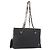 Borsa a Spalla con Catena BALLY in Pelle Nera e Tonalità Oro Auth 191794 Nero