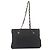 Borsa a Spalla con Catena BALLY in Pelle Nera e Tonalità Oro Auth 191794 Nero - vista 2