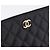 Clutch CHANEL Matelasse in pelle di agnello nera con CC dorato Auth 192073SAM Nero D'oro - vista 17