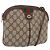 Borsa GUCCI GG Supreme Web Sherry Line in PVC Beige Oro 904 02 047 Auth BA14476 D'oro