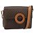 Céline Borsa a Spalla CELINE Macadam Canvas PVC Pelle Marrone Oro Auth bs36064A D'oro