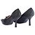 Timeless Décolleté a punta con fiocco in pelle nera e tela Chanel Nero - vista 3