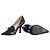 Timeless Décolleté a punta con fiocco in pelle nera e tela Chanel Nero - vista 8