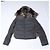 Chaqueta acolchada Fendi de mezcla de lana con ribete de pelo, Talla 40 IT Gris - vista 9